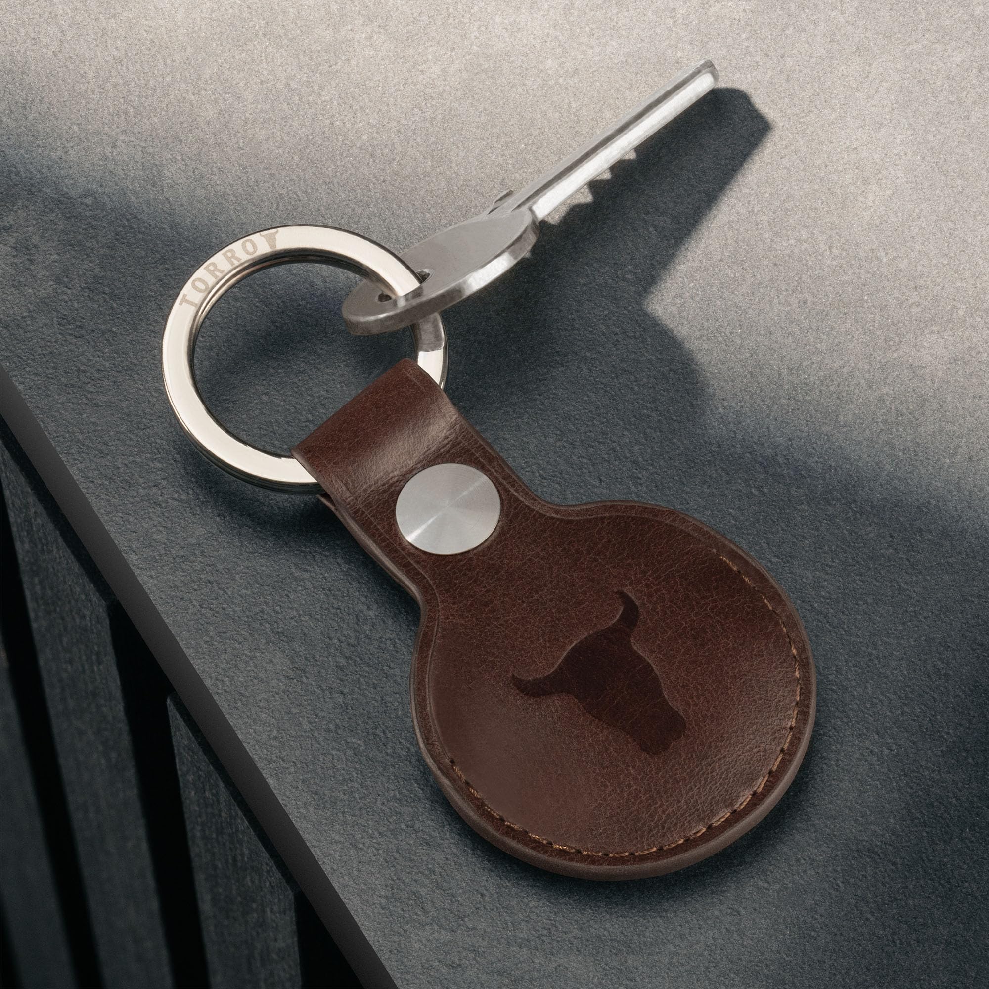 Amazon.com: TORRO Leather Keyring/Keychain Compatible with AirTag